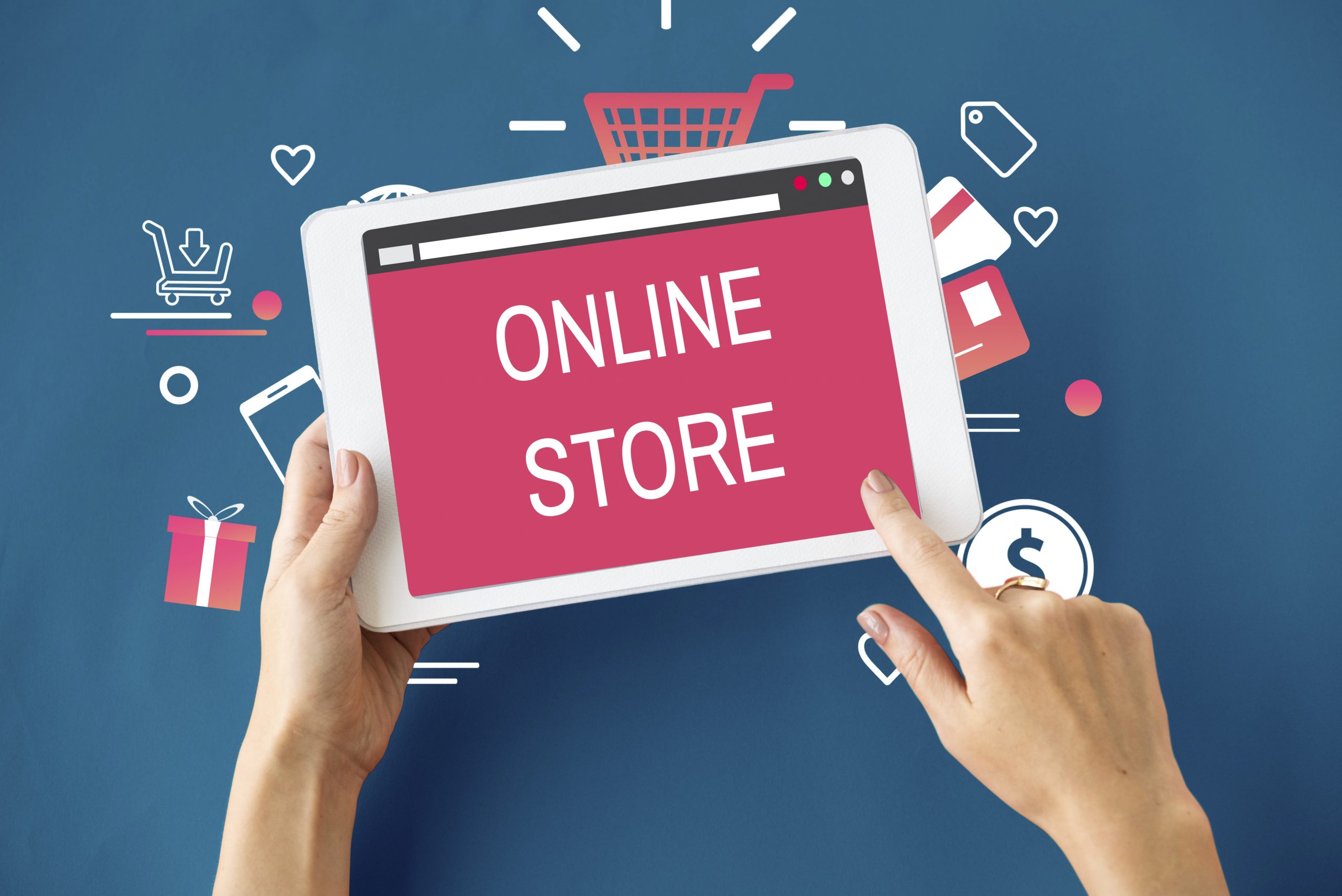 An online store graphic set up for an ecommerce site