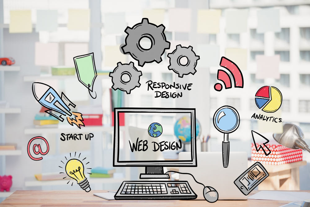 A web design hand-drawn art concept.